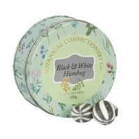 Botanical Confectionary Co Tin - Black & White Humbug 100g