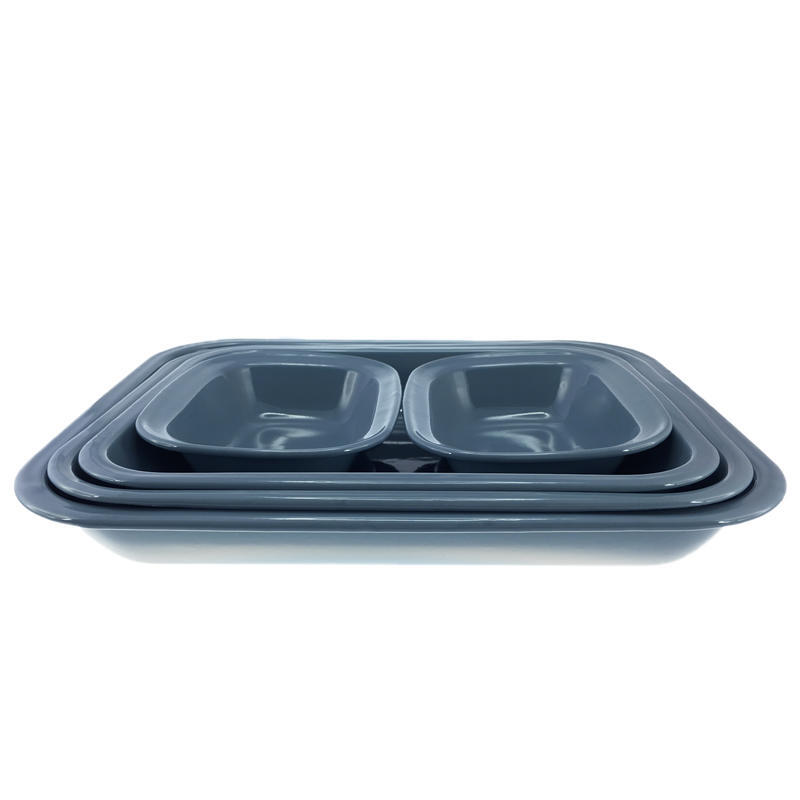 Enamel Baking Dish Set of 5 - Grey