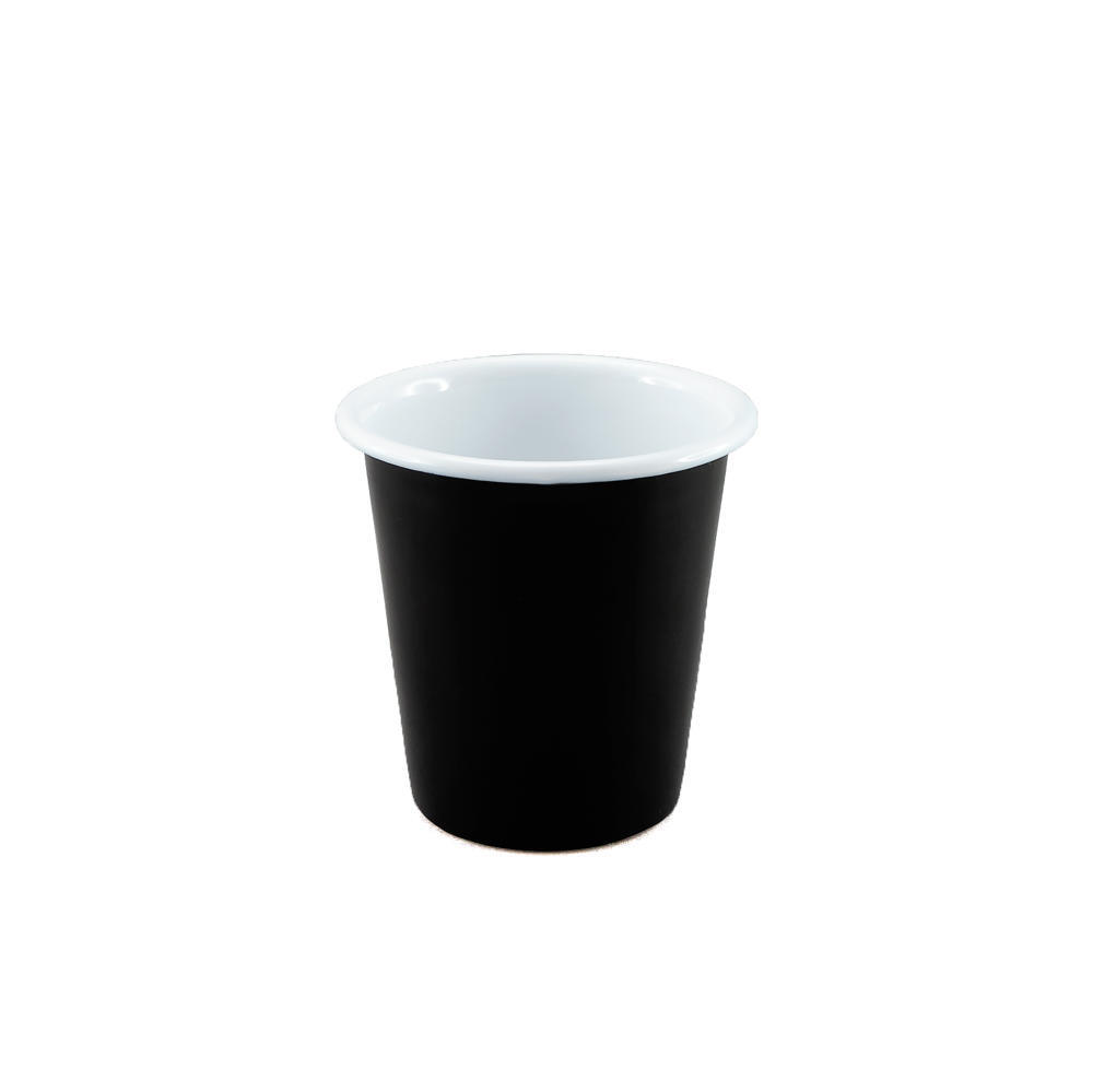 Enamel Small Tumbler - Two Tone Black & White