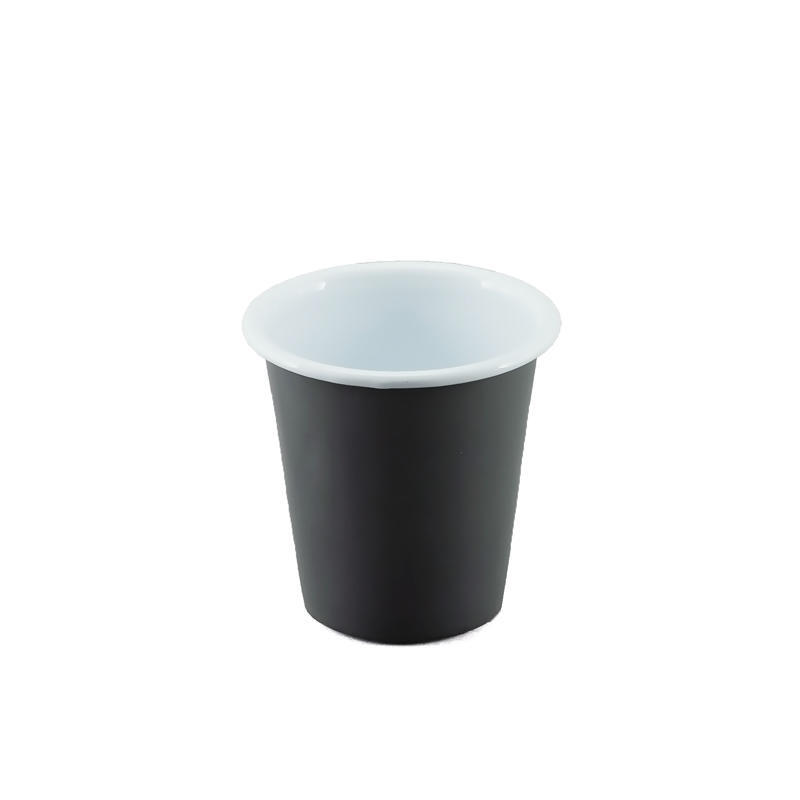 Enamel Small Tumbler - Two Tone Dark Grey & White