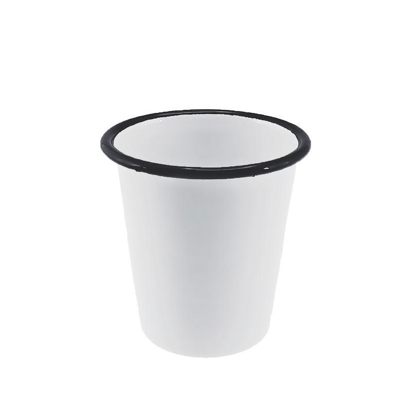 Enamel Tumbler 300mL - White & Black
