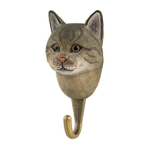 Hand Carved Hook - House Cat