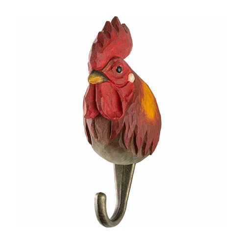 Hand Carved Hook - Rooster