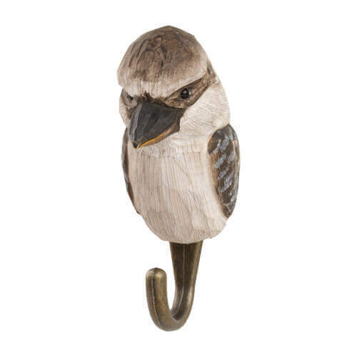 Hand Carved Hook - Kookaburra