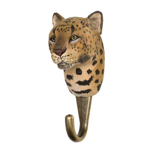 Hand Carved Hook - Leopard