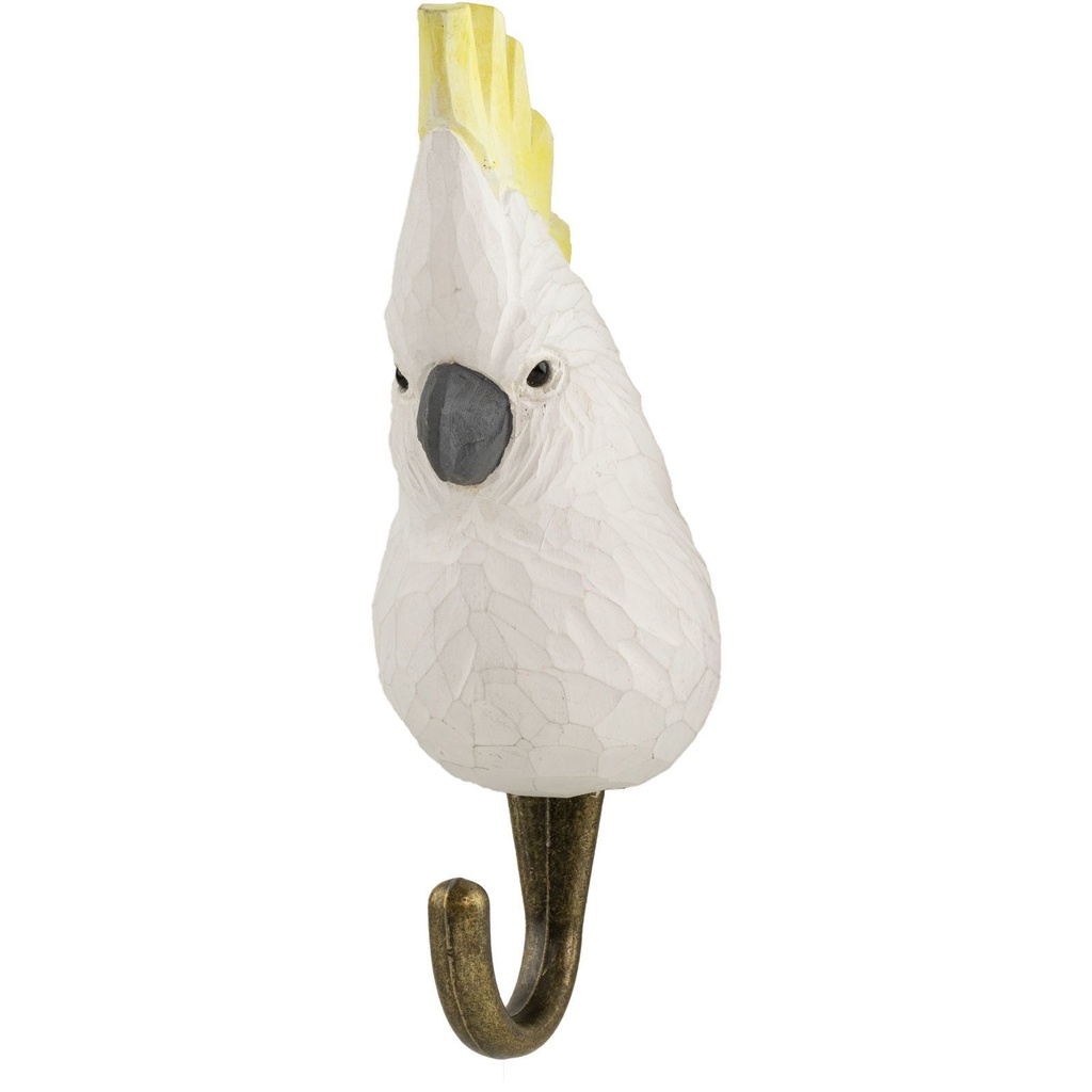 Hand Carved Hook - Cockatoo