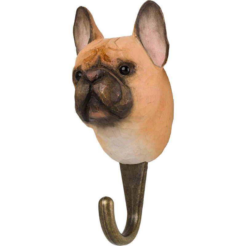 Hand Carved Hook - French Bulldog