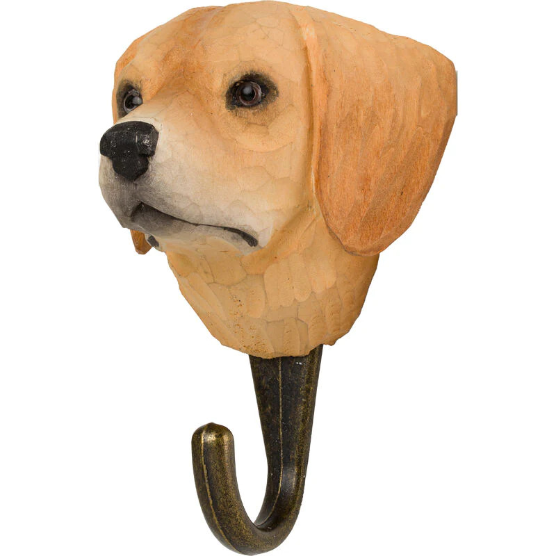 Hand Carved Hook - Golden Retriever