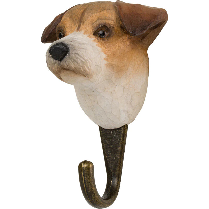 Hand Carved Hook - Jack Russel Terrier