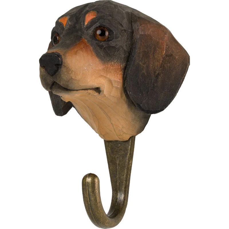 Hand Carved Hook - Dachshund