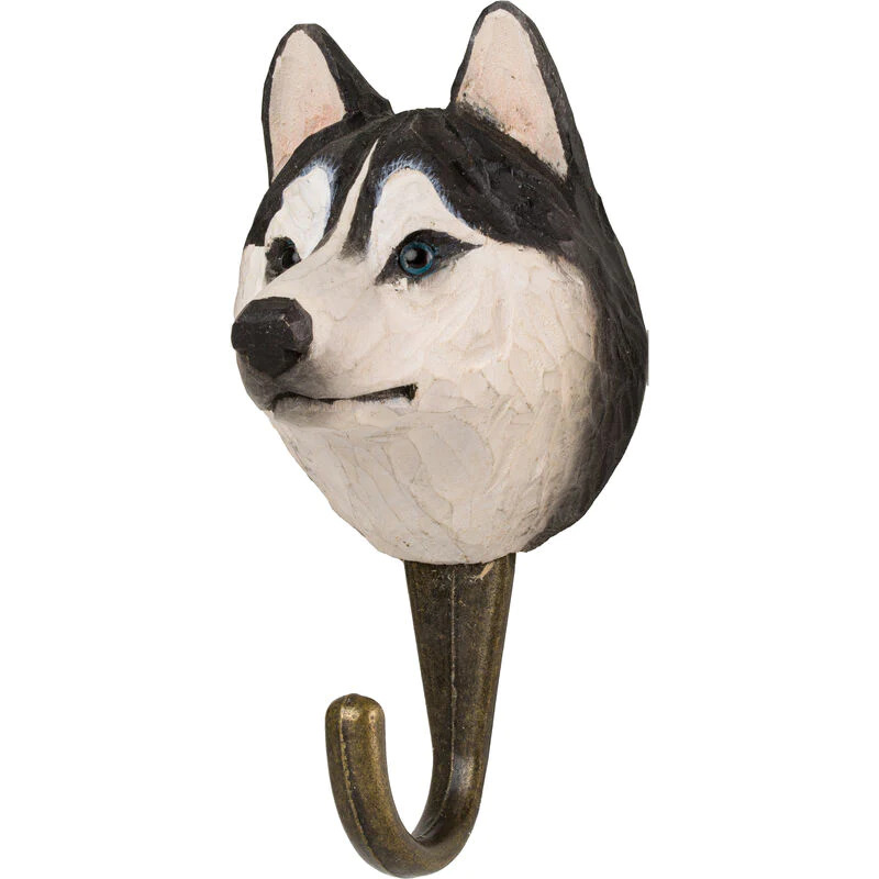 Hand Carved Hook - Siberian Husky
