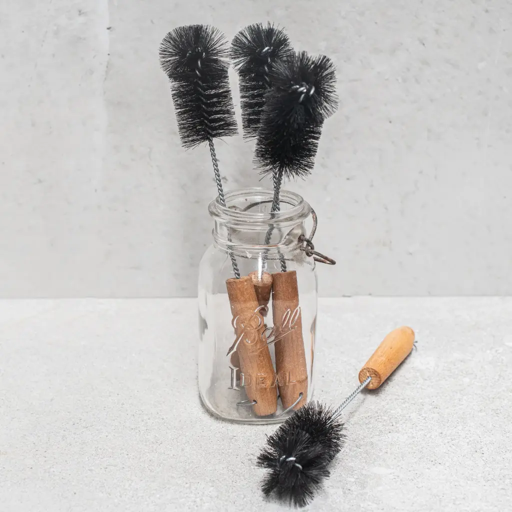 Bottle Brush | Beechwood & Natural Bristles - Small Black