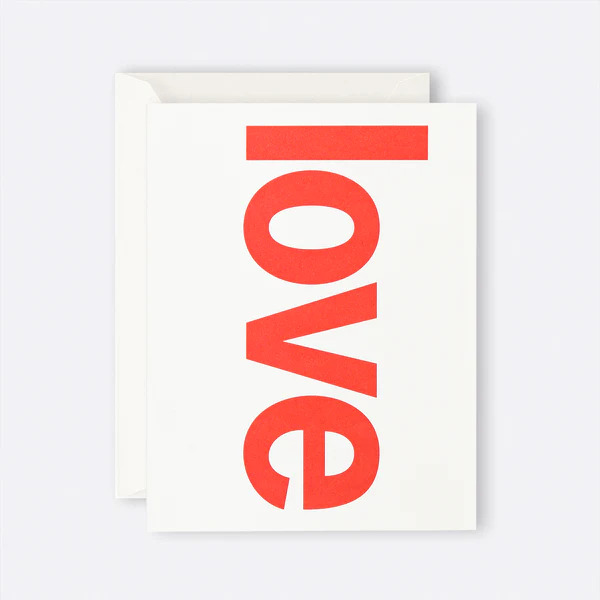 Father Rabbit Greeting Card (Red Love)