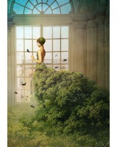"Green Dress" - Card
