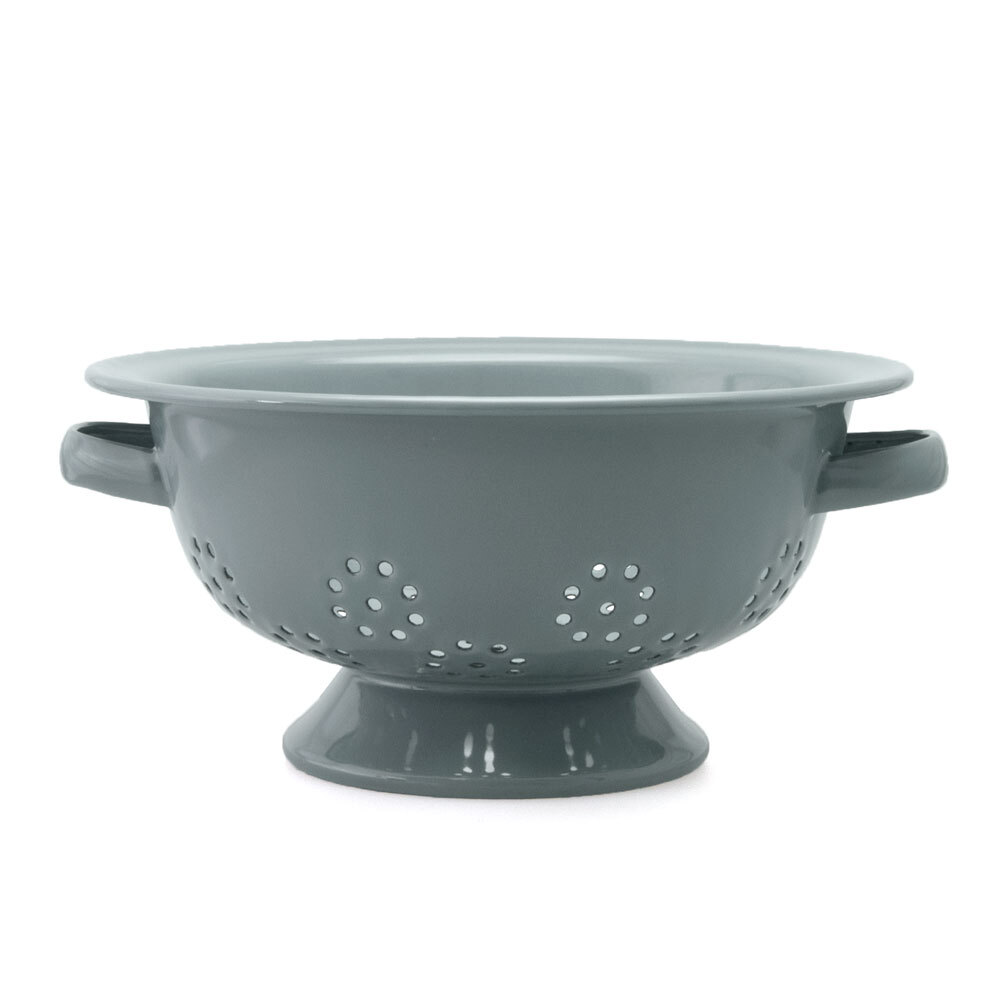 Enamel Colander - Grey