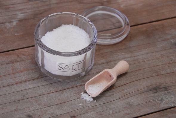 Salt Pot With Wooden Scoop