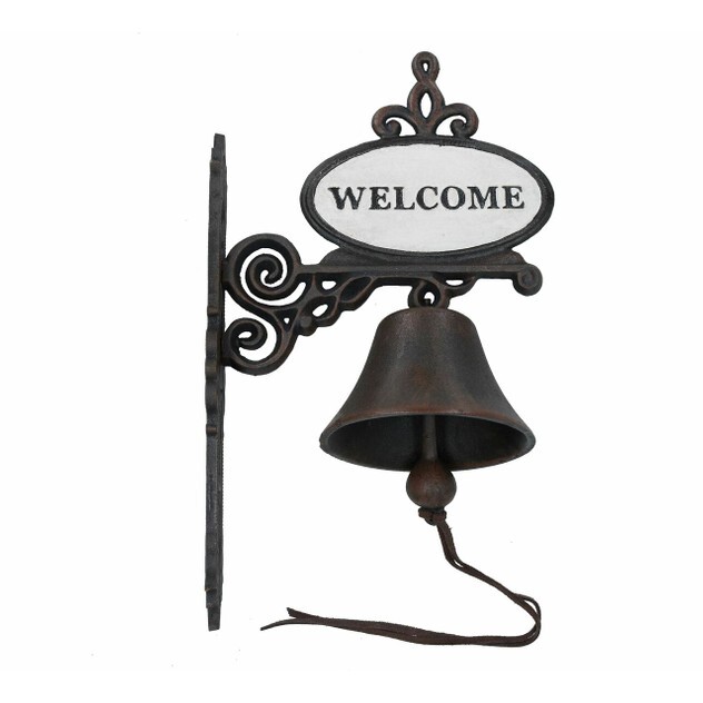 Cast Iron Wall Bell - Welcome