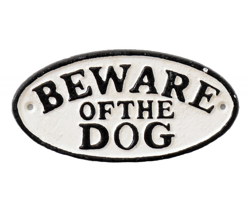 Cast Iron Sign - Beware of the Dog