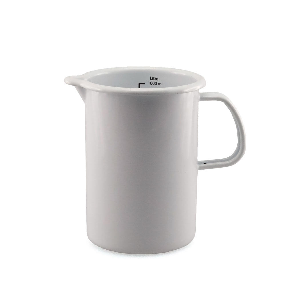 Enamel Measuring Jug 1L - White