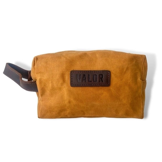 Valor Waxed Canvas Toiletry Bag - Mustard