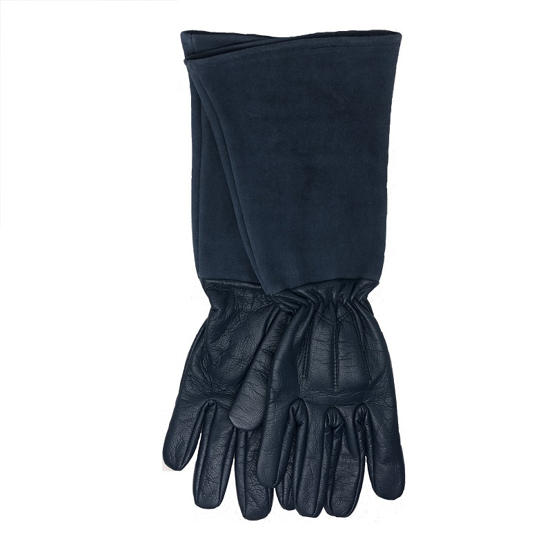Scratch Protectors Gauntlet Leather Gloves - Blue
