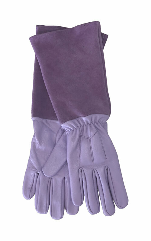 Scratch Protectors Gauntlet Leather Gloves  - Lavender