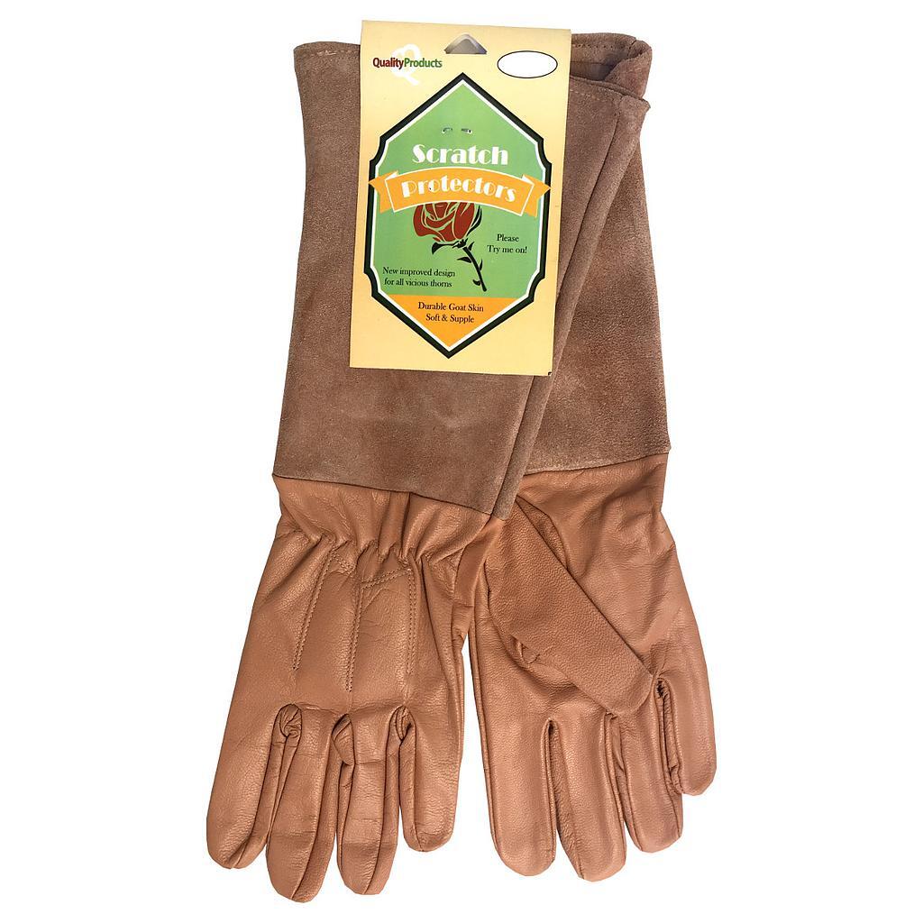 Scratch Protectors Gauntlet Leather Gloves - Tan