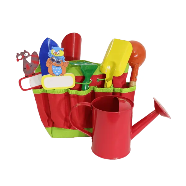 8 Piece Kids Garden Tool Kit - Red