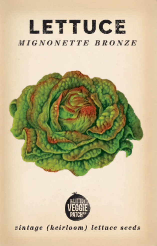 Heirloom Seeds - Lettuce 'Mignonette Bronze' 