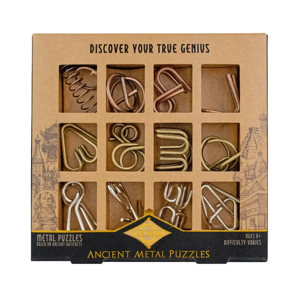 Project Genius - Ancient Metal Puzzle Set - 12 Pack