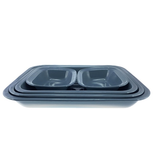 [30743] Enamel Baking Dish Set of 5 - Grey