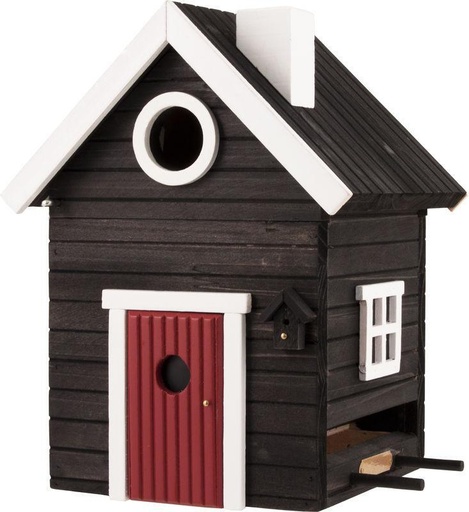 [4040] Multiholk Bird Feeder and Bird House - Black Cottage