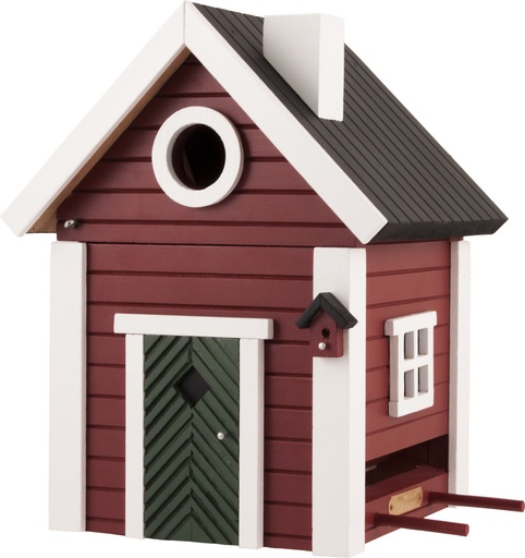 [2921] Multiholk Bird Feeder and Bird House - Red Cottage