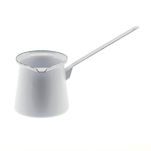 [3718] Enamel Butter Melter - White