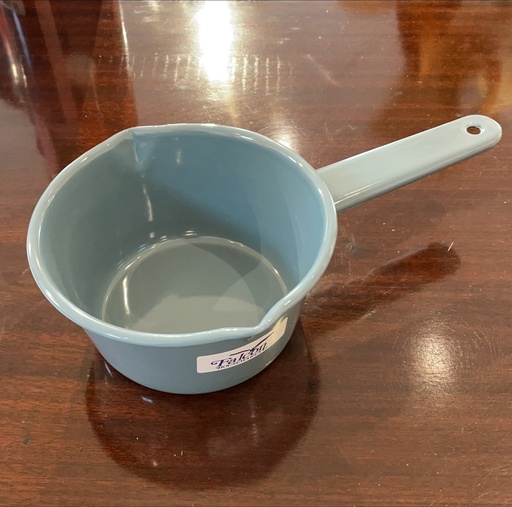 [4483] Enamel Milk Saucepan 850mL - Grey
