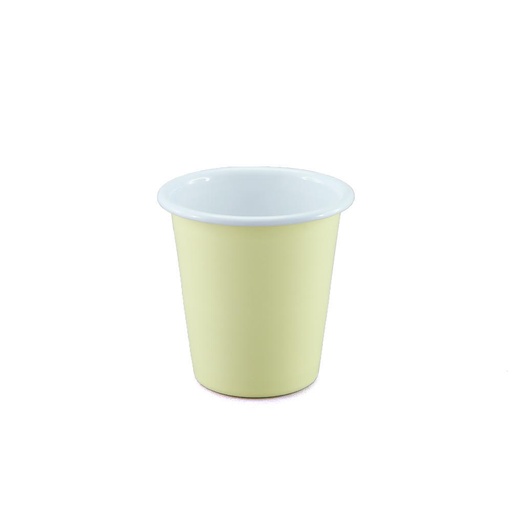 [29732] Enamel Small Tumbler - Two Tone Yellow & White