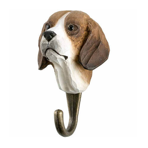 [4050] Hand Carved Hook - Dog