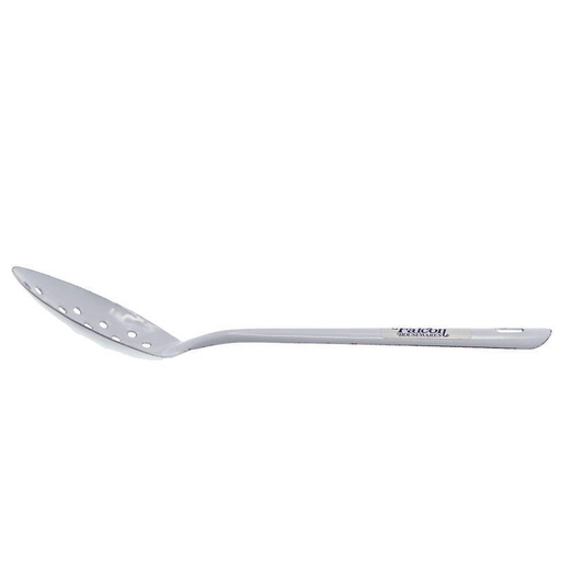 [3712] Enamel Perforated Spoon 30cm - White 