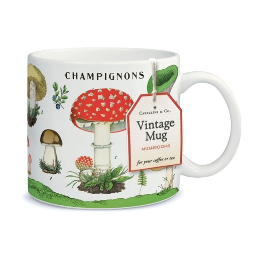 [67219] Cavallini Mug Vintage Mushrooms