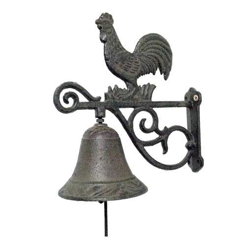 [63662] Cast Iron Wall Bell - Rooster