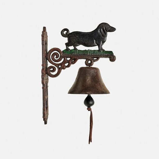 [430] Cast Iron Wall Bell - Dachshund