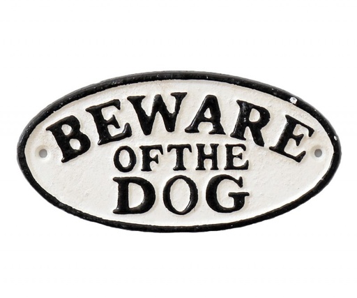 [214] Cast Iron Sign - Beware of the Dog