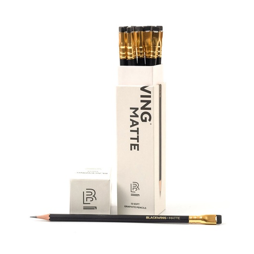 [PL-105329] Blackwing - Matte Graphite Pencils - Pack of 12