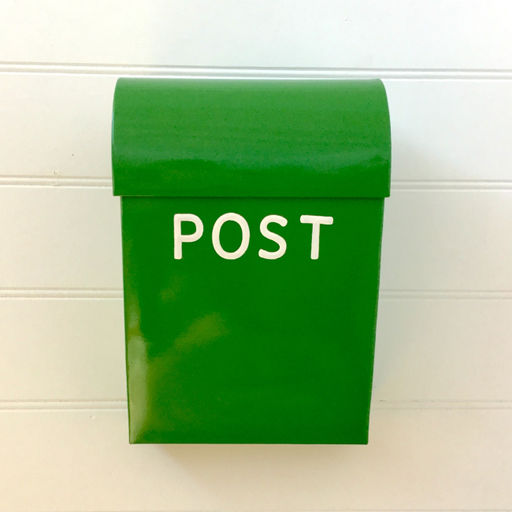 [66939] Large Post Box, Letterbox - Green
