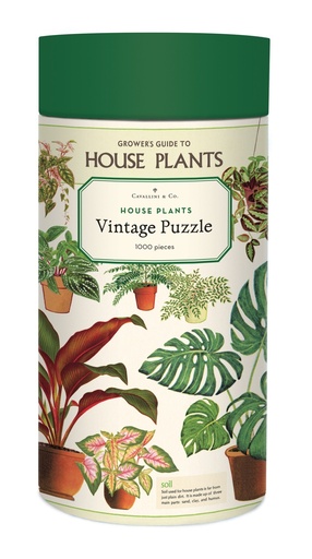 [9781635448733] Vintage Puzzle (1000pc) - House Plants