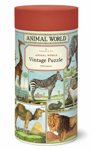 [65596] Vintage Puzzle (1000pc) - Animal World