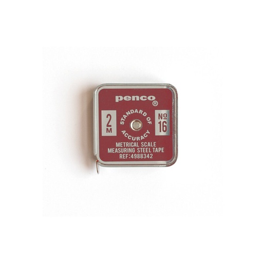 [4126] Stainless Steel Tape Measure - Red