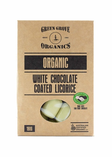[46724] White Chocolate Coated Organic Licorice