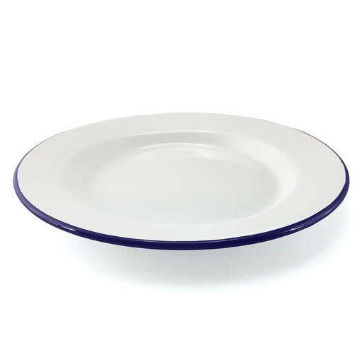 [29599] Dinner Plate 30cm - White Blue Rim