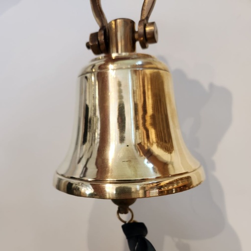 [68489] Large Solid Brass Bell 6"